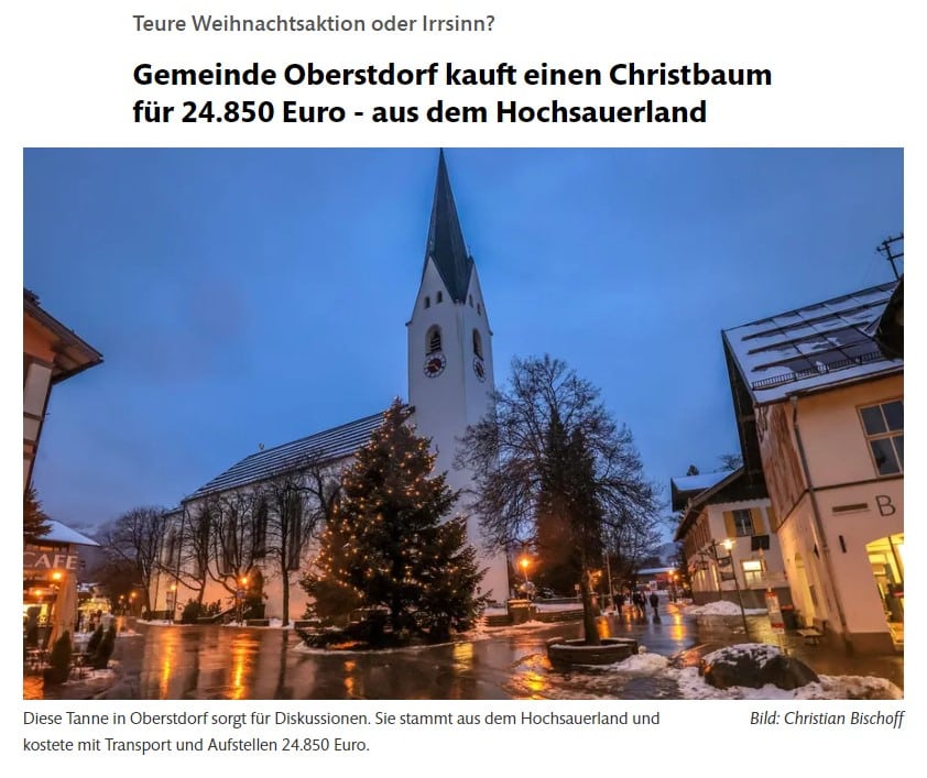 Christbaum Oberstdorf