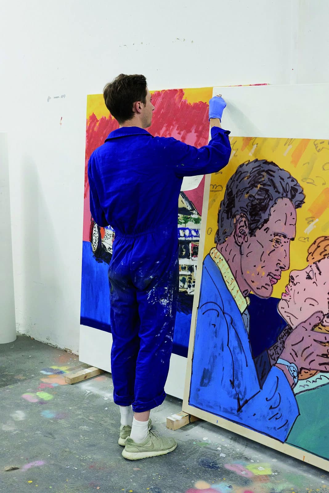 Laurentius Sauer: Der Künstler am Werk in seinem Atelier.