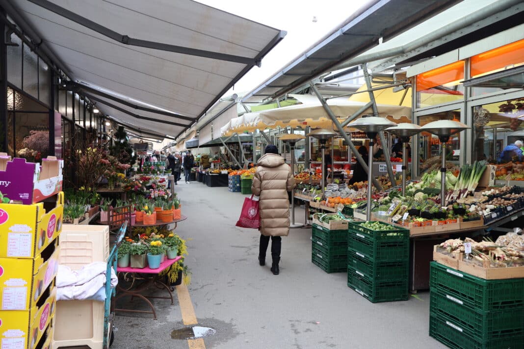 Leerstand auf dem Augsburger Stadtmarkt,
