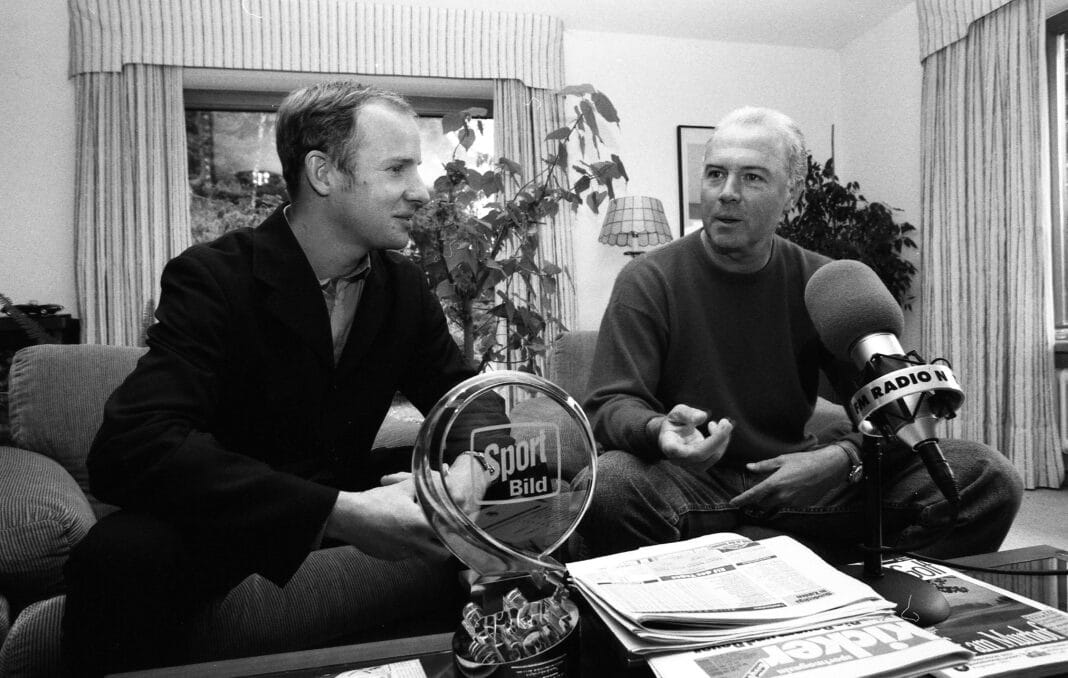 Im Wohnzimmer vom Kaiser: Ulrich Kubak & Franz Beckenbauer.