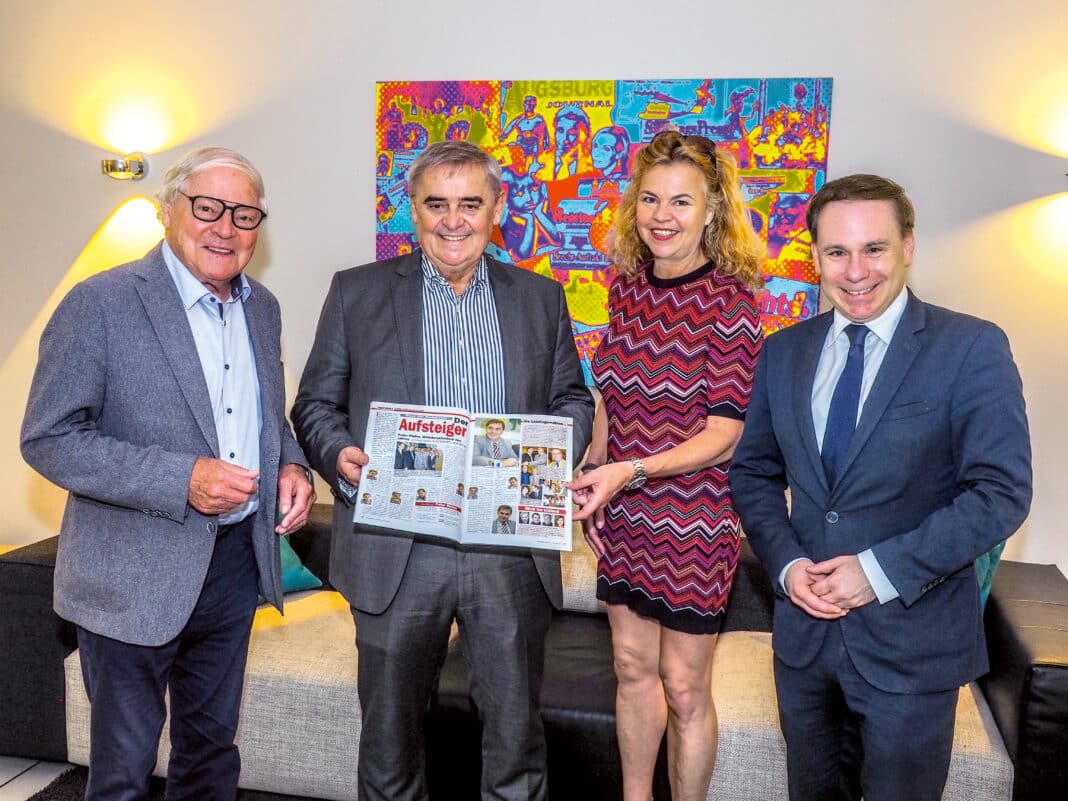 Von links: AJ-Herausgeber Walter Kurt Schilffarth, Peter Müller, AJ-Chefredakteurin Anja Marks-Schilffarth und MdB Volker Ullrich.