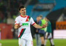 Nach Niederlage in Stuttgart: Noch fünf Spiele für den FC Augsburg bis Weihnachten Fabian Rieder erlebte gegen den VfB Stuttgart ein Wechselbad der Gefühle. Jubeln wollte er nach seinem Führungstreffer gegen seinen Ex-Club nicht, am Ende reichte es wieder nicht zu einem Punktgewinn.Foto: Krieger